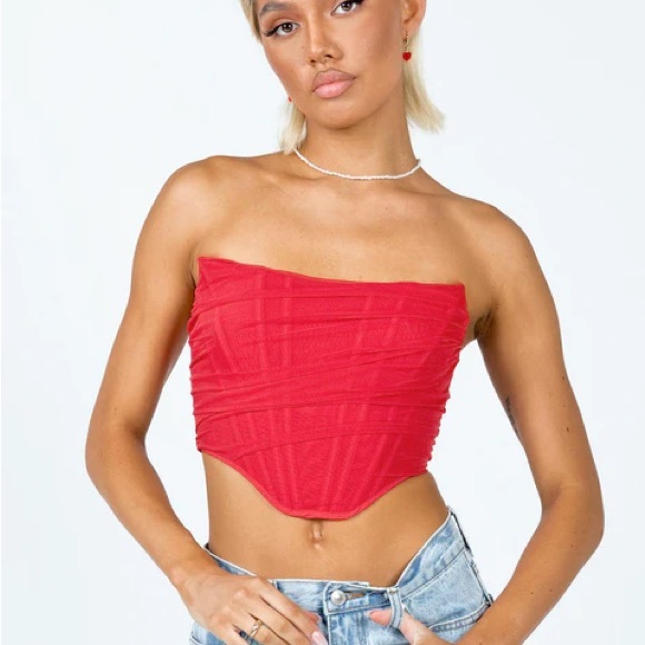 Princess Polly Avery Bustier Red - Picture 1 of 3